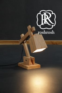 California Teak Table Lamp